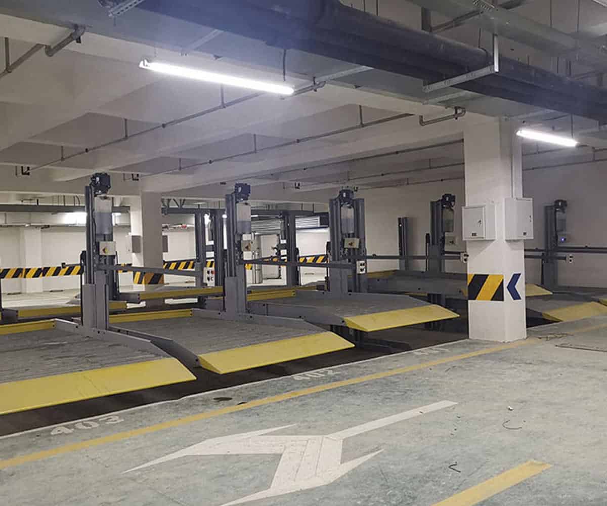 沙灣四柱機械式停車庫改造