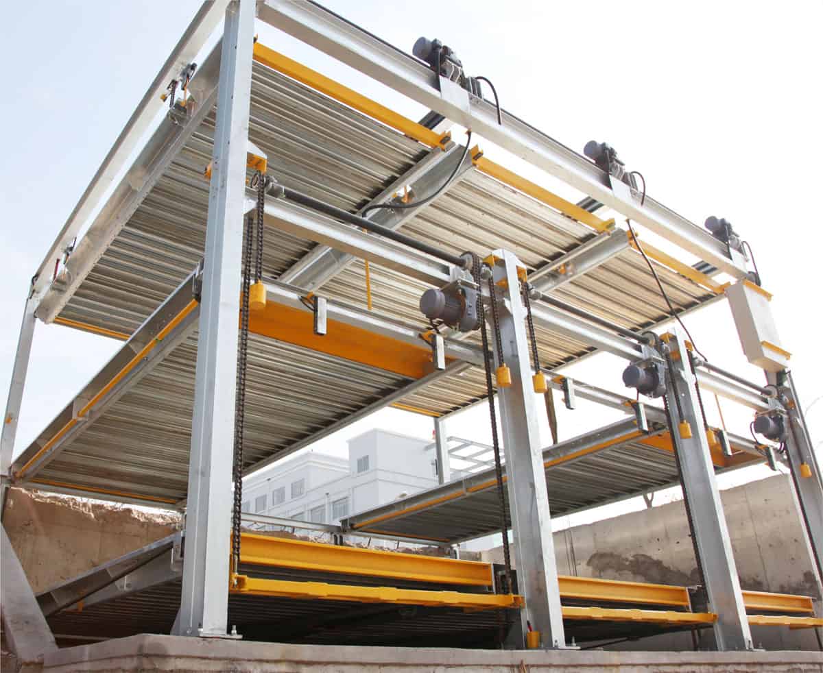 PSH負一正二地坑式三層升降橫移類停車設備