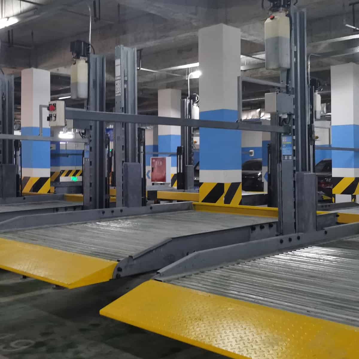兩柱簡易升降式停車設備租賃經營 地下室立體停車租用兩柱簡易升降式停車設備租賃經營